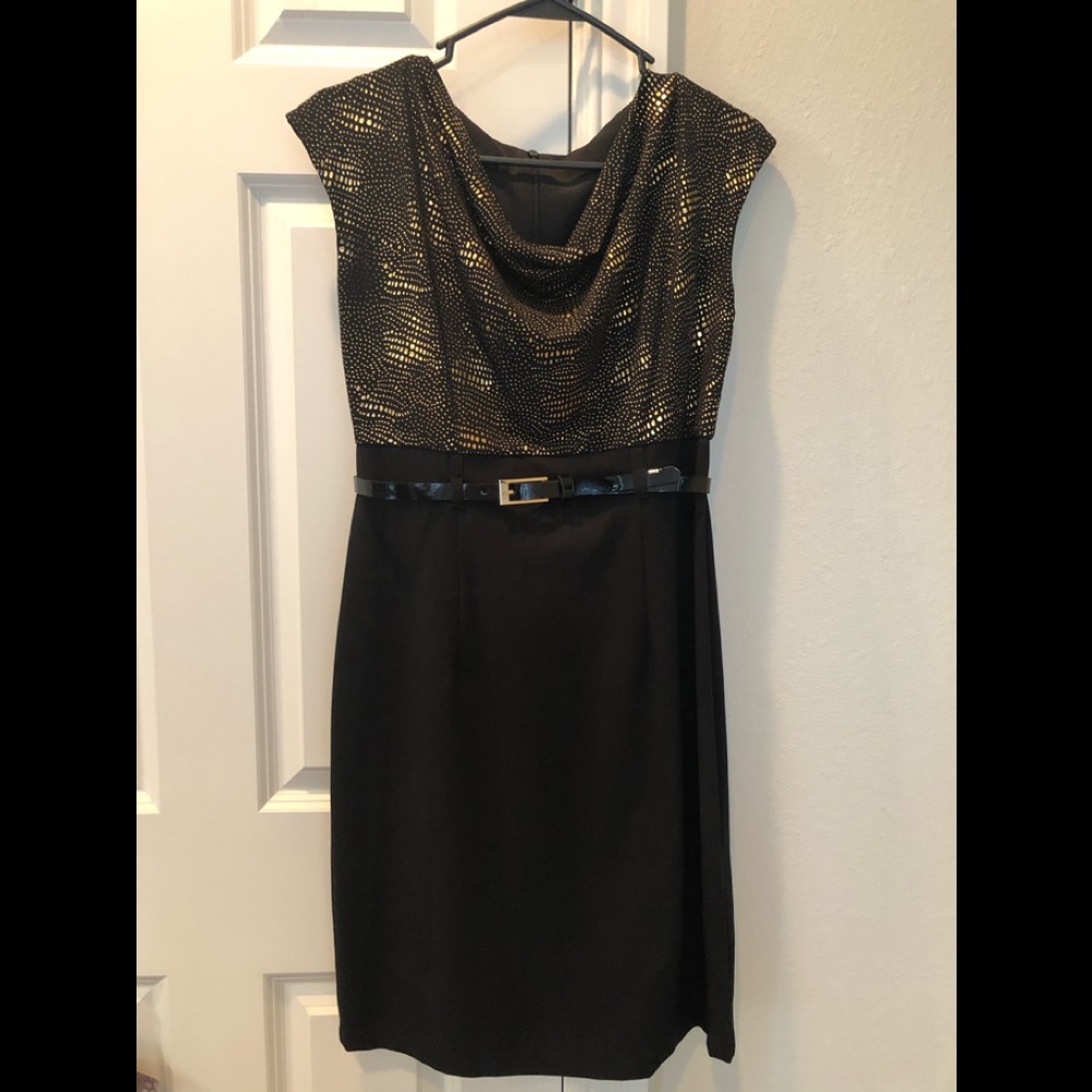 Alyx petite gold and black dress